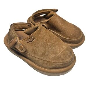 UGG GoldenGlow Toddler Sandals Chestnut Suede Strap Shoes 1159770T‎ Size 8